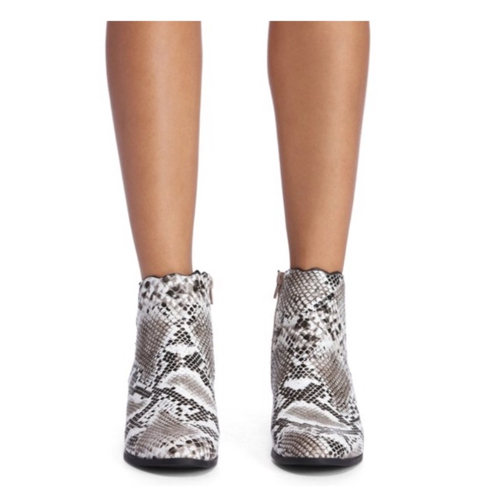 faux snakeskin boots